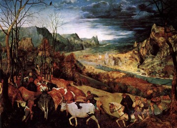 El regreso del rebaño El campesino renacentista flamenco Pieter Bruegel el Viejo Pinturas al óleo